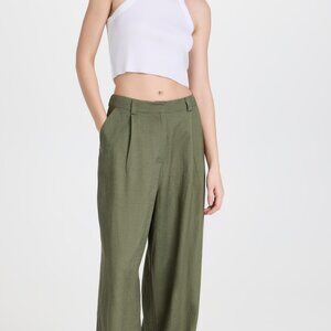 Brand New w Tags! LIONESS La Quinta Linen Pants in Khaki Size M (AU 10)
